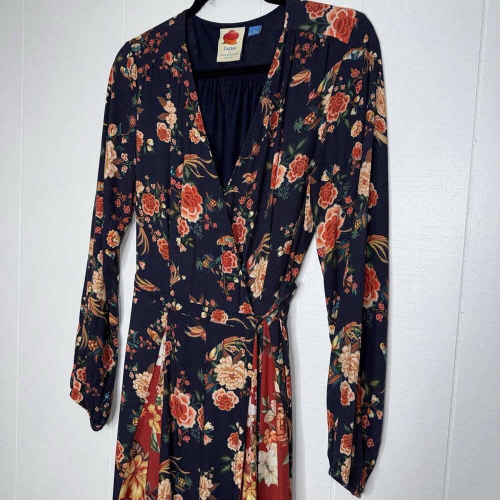 Farm Rio Anthropologie Women’s Gracia Wrap Maxi Dress Floral Size Medium - Picture 5 of 10